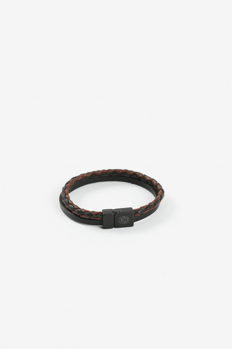 Leather Bracelets - Black Brown