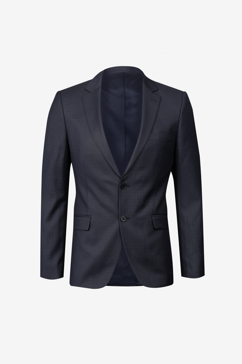 Men's Suit - Checkered Black