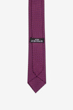 Burgundy Checkered Skinny Tie