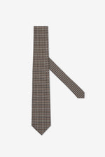 Checkered Brown & Beige Tie