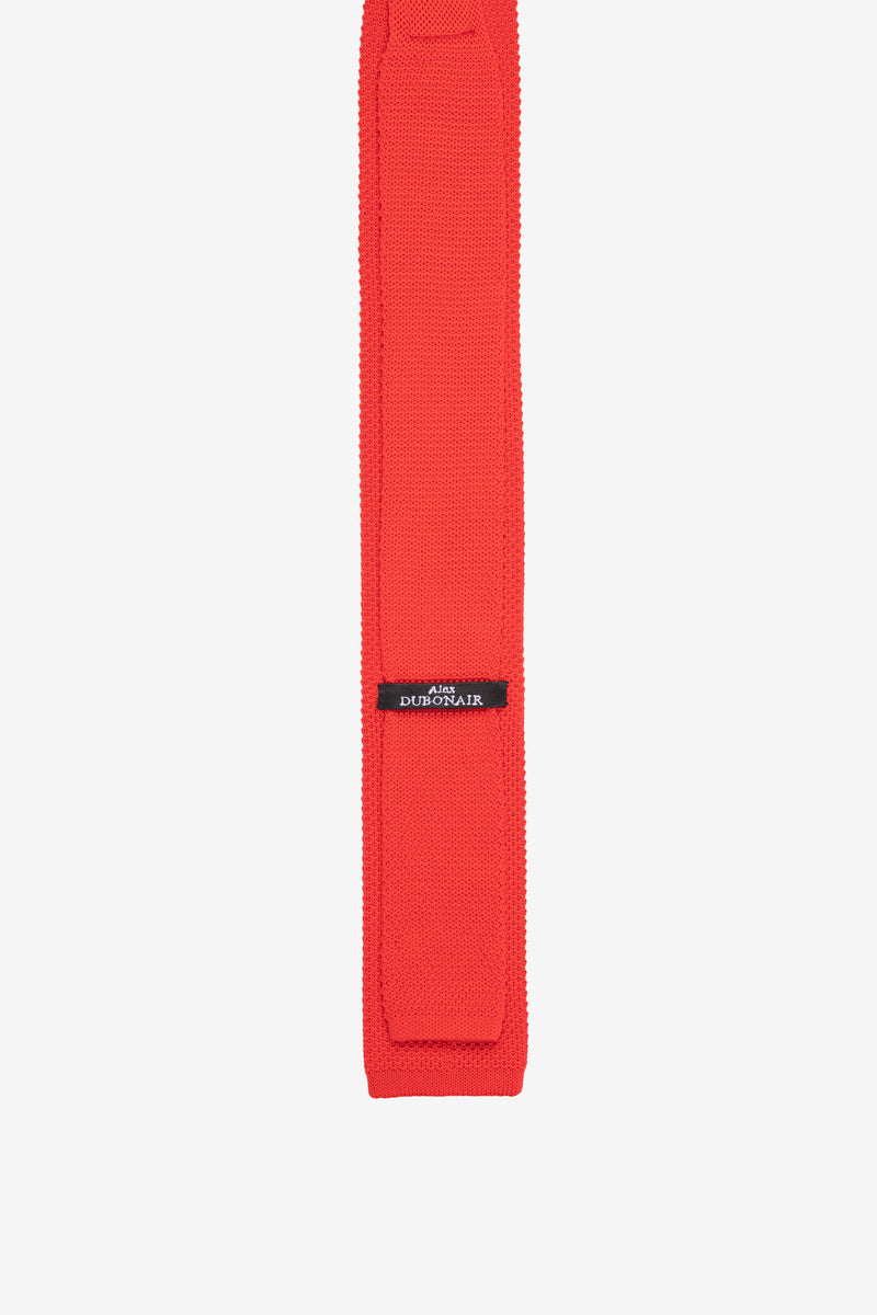 Solid Red Knitted Tie