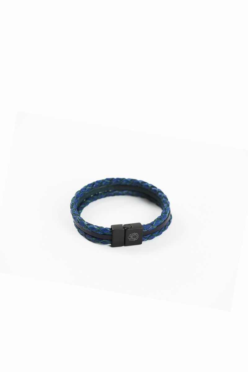 Leather Bracelets - Navy Blue