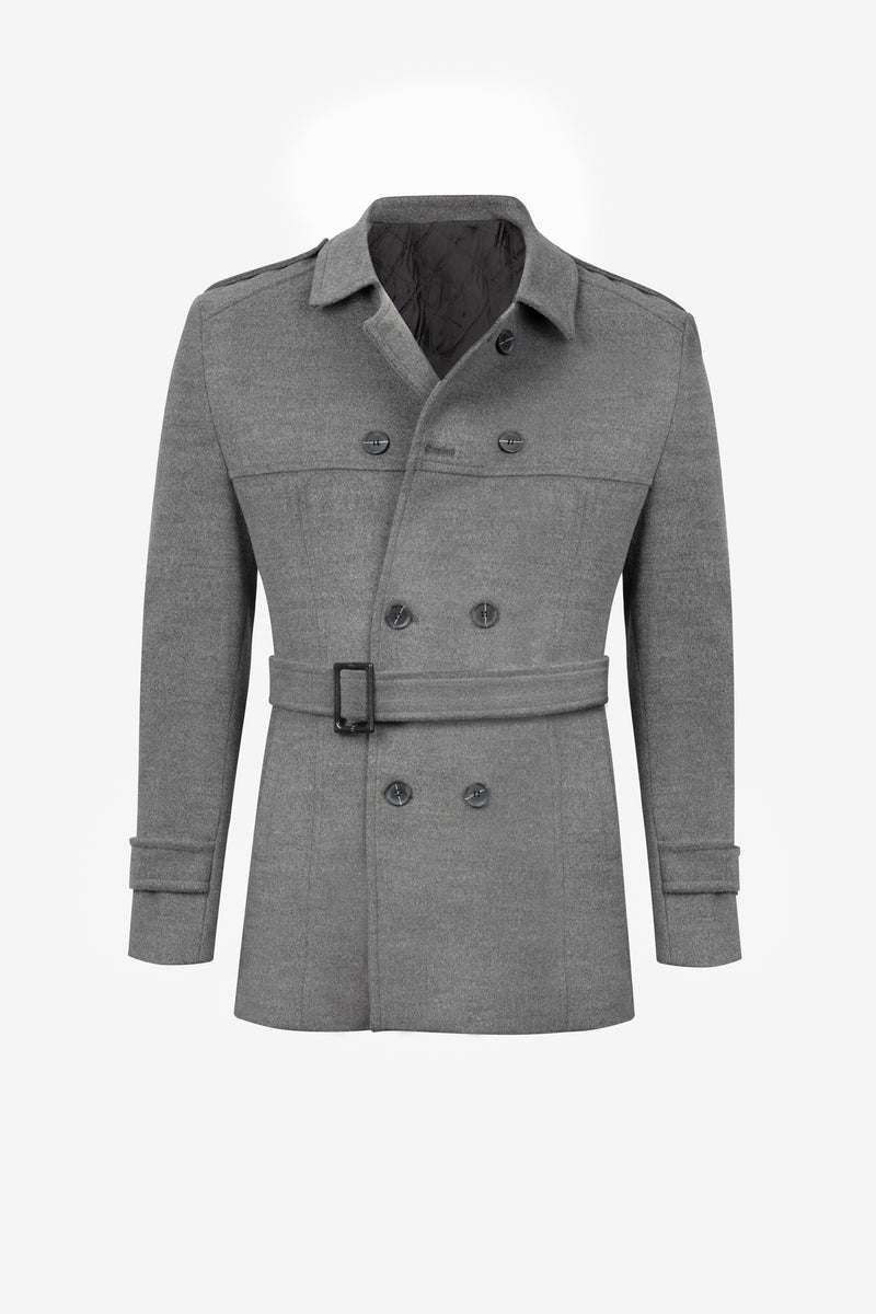 Overcoat - Grey Medium Length